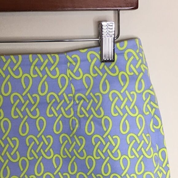 Melly M Sz 4 blue yellow print pencil skirt - Picture 1 of 5